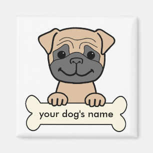 Imán Pug personalizado