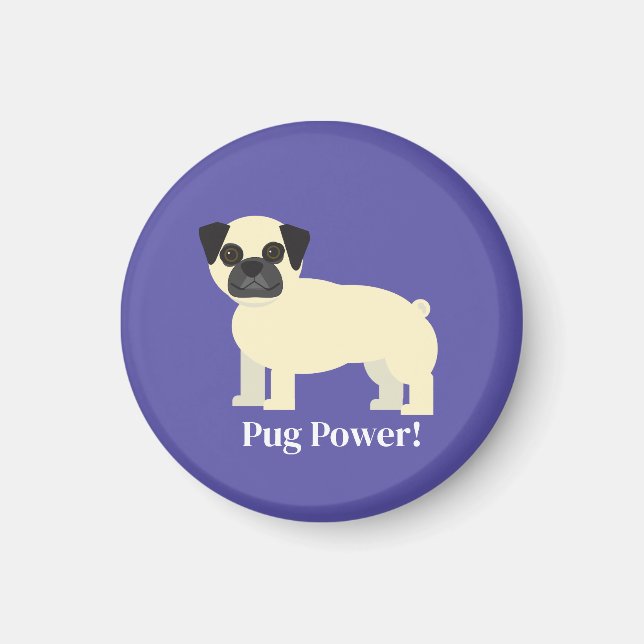 Imán Pug Power  (Frente)