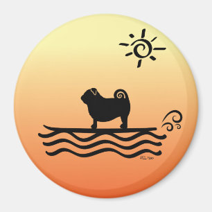 Imán Pug Surf Magnet