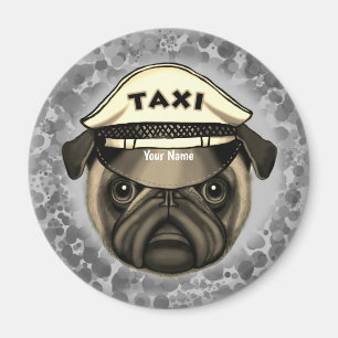 Imán Pug Taxi