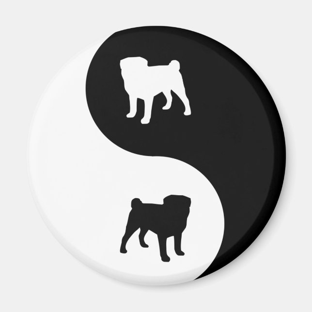 Imán Pug Yin Yang (Frente)