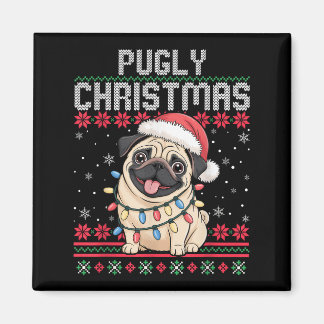 Imán Pugly Ba Ham Pug Ugly Christmas Sweater Dog Pugs