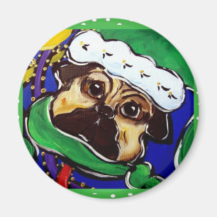 Imán Pugs Navideños Adorables