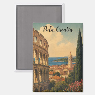 Imán Pula Vintage Croacia Istria Europa Viajes