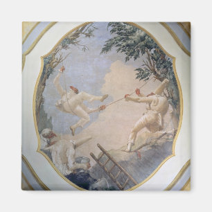 Imán Pulcinella en un oscilación, 1797 (fresco)