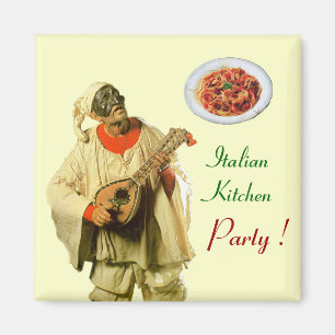 IMÁN PULCINELLA, FIESTA ITALIANO DE COCINA SPAGHETTI