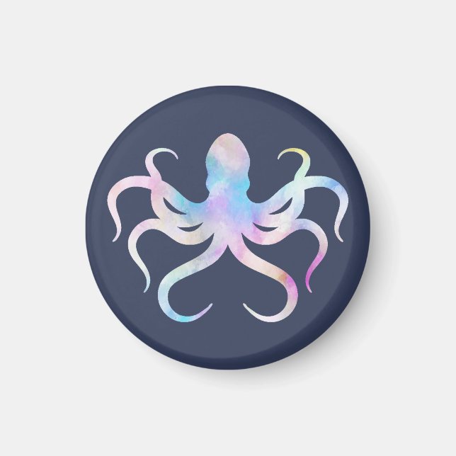 Imán Pulpo acuarela  (Frente)