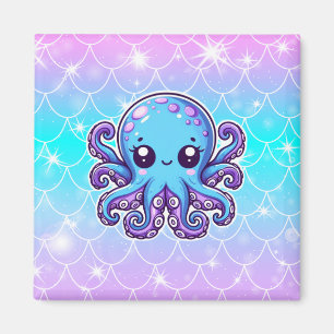 Imán Pulpo azul lindo