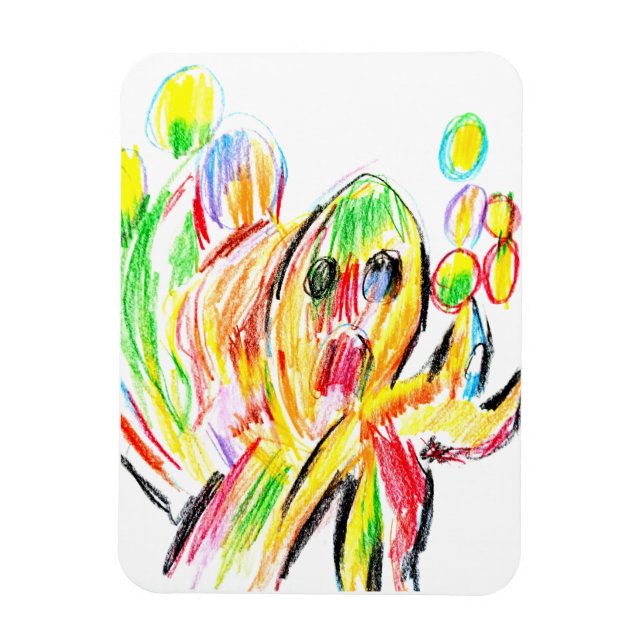 Imán Pulpo colorido  (Vertical)