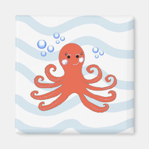 Imán Pulpo de Dibujos Animados