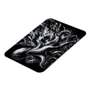 Imán Pulpo Kraken de fluido de tinta abstracta