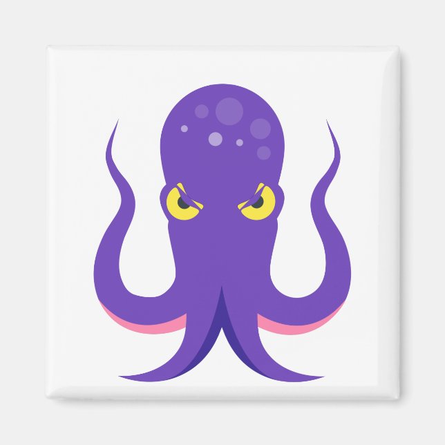 Imán Pulpo Púrpura Calamar (Frente)