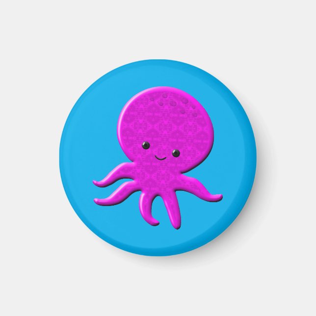 Imán Pulpo Rosa Lindo (Frente)