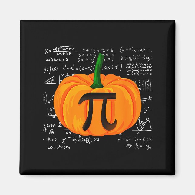 Imán Pumpkin E Math Funny Halloween Thanksgiving Day  (Frente)