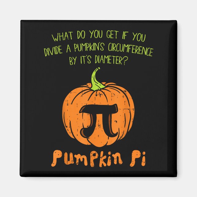 Imán Pumpkin E Math Shirt Funny Halloween Thanksgiving  (Frente)