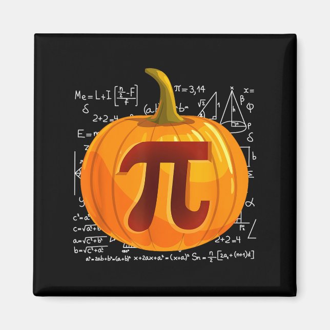 Imán Pumpkin E Math Shirt Funny Halloween Thanksgiving  (Frente)