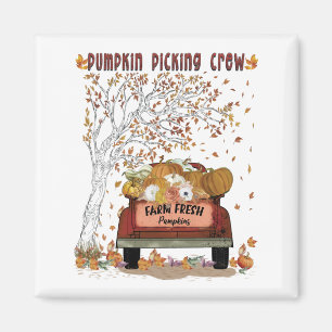 Imán Pumpkin Picking Crew Apron Magnet