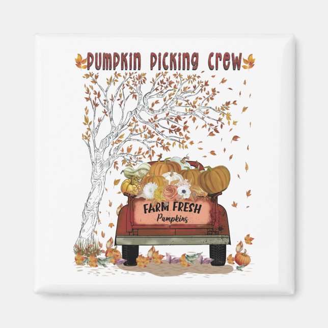 Imán Pumpkin Picking Crew Apron Magnet (Frente)