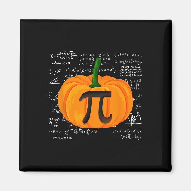 Imán Pumpkin Pie Math Funny Halloween Acción de Gracias (Frente)