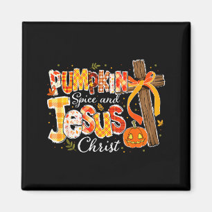 Imán Pumpkin Spice y Jesús Caída Fe