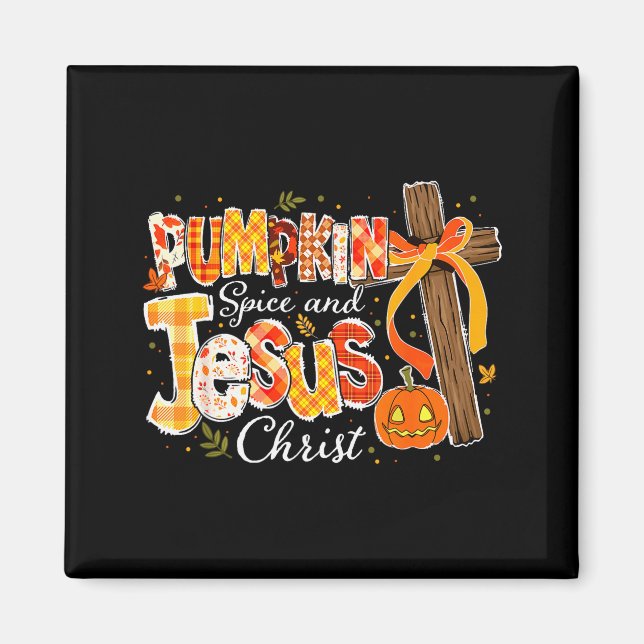 Imán Pumpkin Spice y Jesús Caída Fe  (Frente)