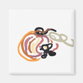 Imán Pumpkin Sunset Autumn cute