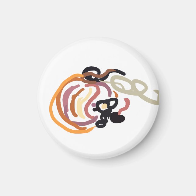 Imán Pumpkin Sunset Autumn cute (Frente)