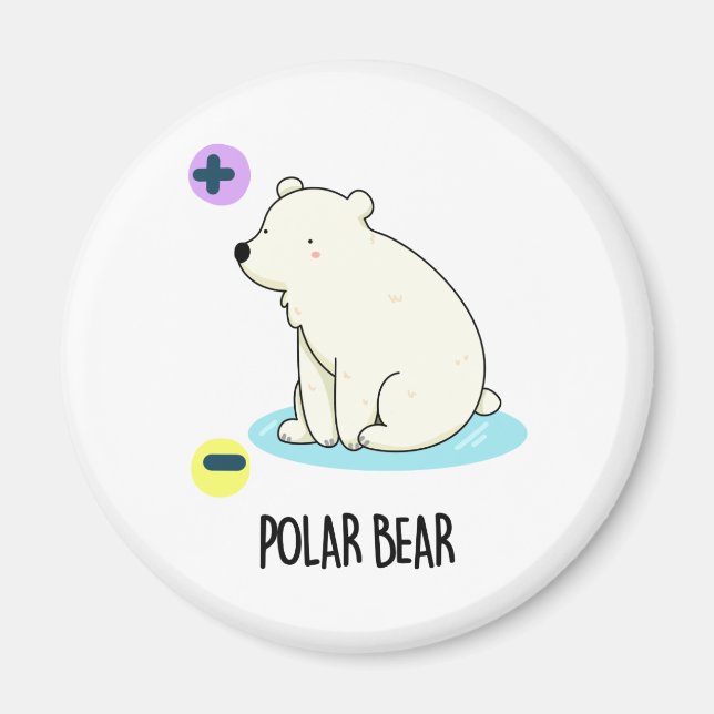Imán Pun científico divertidísimo del oso polar (Frente)