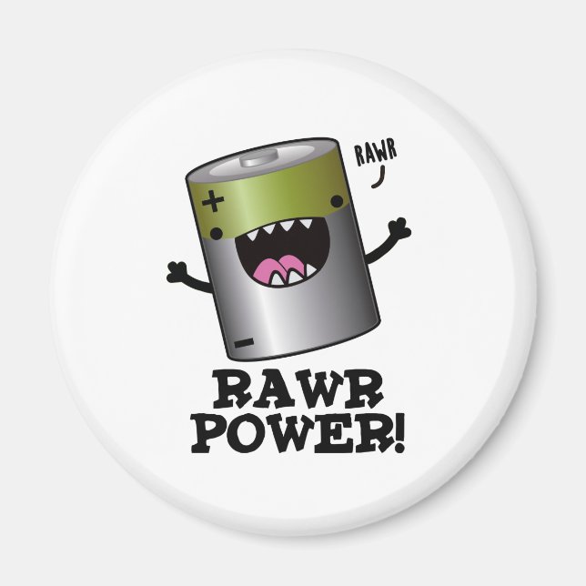 Imán Pun de batería divertida de alimentación de Rawr (Frente)