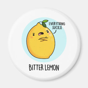 Imán Pun de fruta divertida con limón