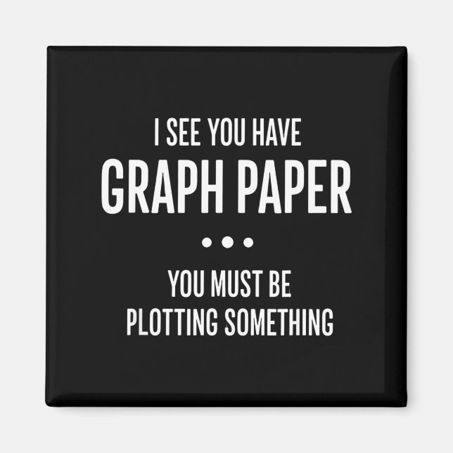 Imán Pun de papel gráfico divertido de matemáticas, te  (Frente)
