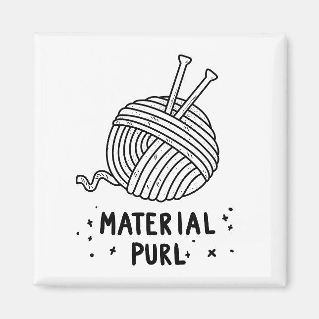 Imán Pun de punto de punto de Purl de material (Frente)