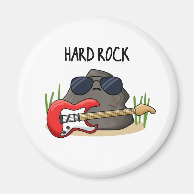 Imán Pun musical de música divertida de Rock Duro (Frente)