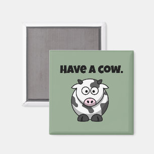 Imán Pun Personalizado de vaca lechera divertida
