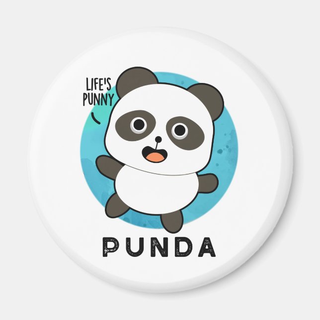 Imán Punda Graciosa Animal Panda Pun (Frente)