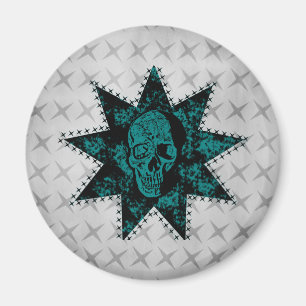 Imán Punk Skull Magnet (Verde azulado)
