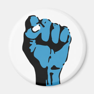 Imán puño democrático de sangre azul