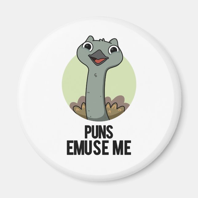 Imán Puns Emuse Me Funny Emu Pun (Frente)