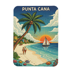 Imán Punta Cana República Dominicana Paisaje Vintage