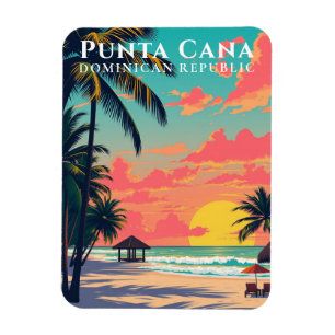 Imán Punta Cana República Dominicana Viaje Retro Beach