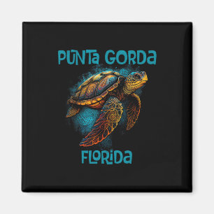 Imán Punta Gorda Florida Fl Retro Vintage Playa Tortuga