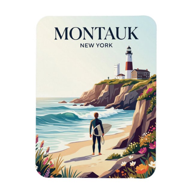 Imán Punta Montauk Nueva York (Vertical)