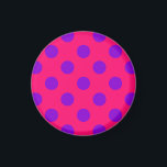 Imán Punto de polka morado sobre cereal<br><div class="desc">Punto de polka morado sobre cereal</div>