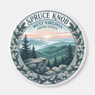 Imán Punto de Vista del Desierto de Spruce Knob Mountai