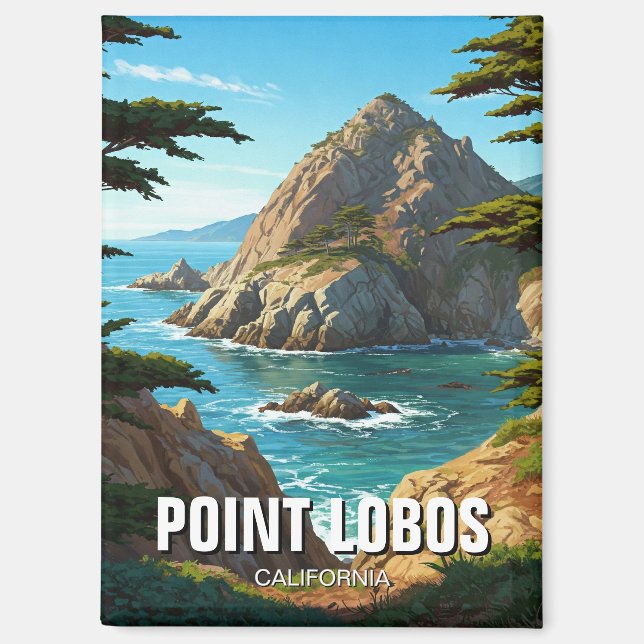 Imán Punto Lobos Viajes California (Anverso)