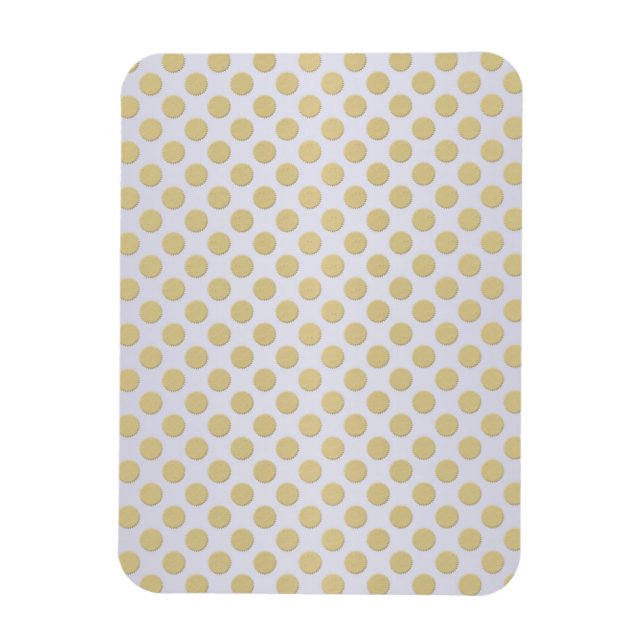 Imán Puntos de oro y blanco (Vertical)