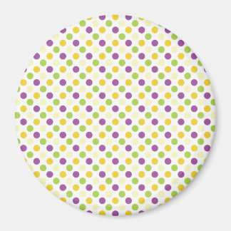 Imán Puntos de polacos violeta morado, verde y amarillo