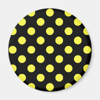 Puntos de polka amarillos sobre fondo negro