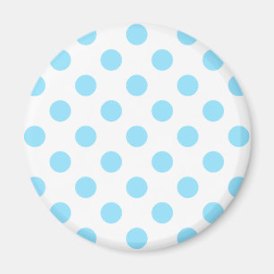 Imán Puntos de polka azul y blanco bebé
