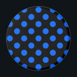 Imán Puntos de polka azul y negro<br><div class="desc">Puntos de polka azul y negro</div>